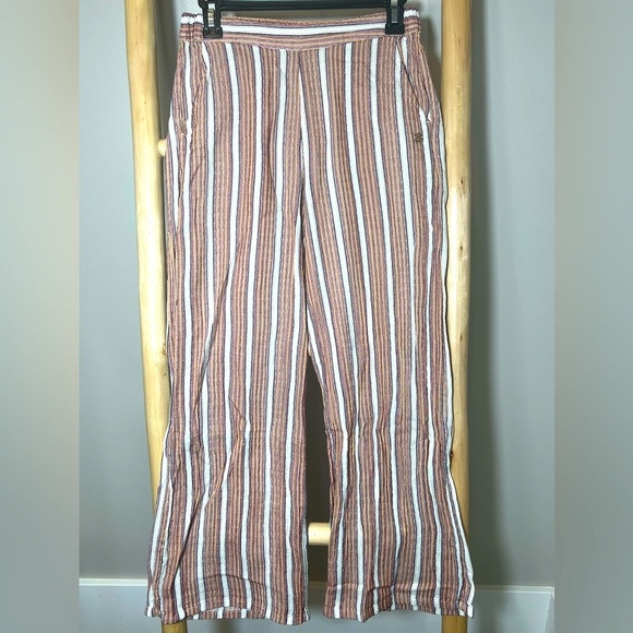 Roxy Small gauze striped Oceanside pants pockets - Picture 1 of 11